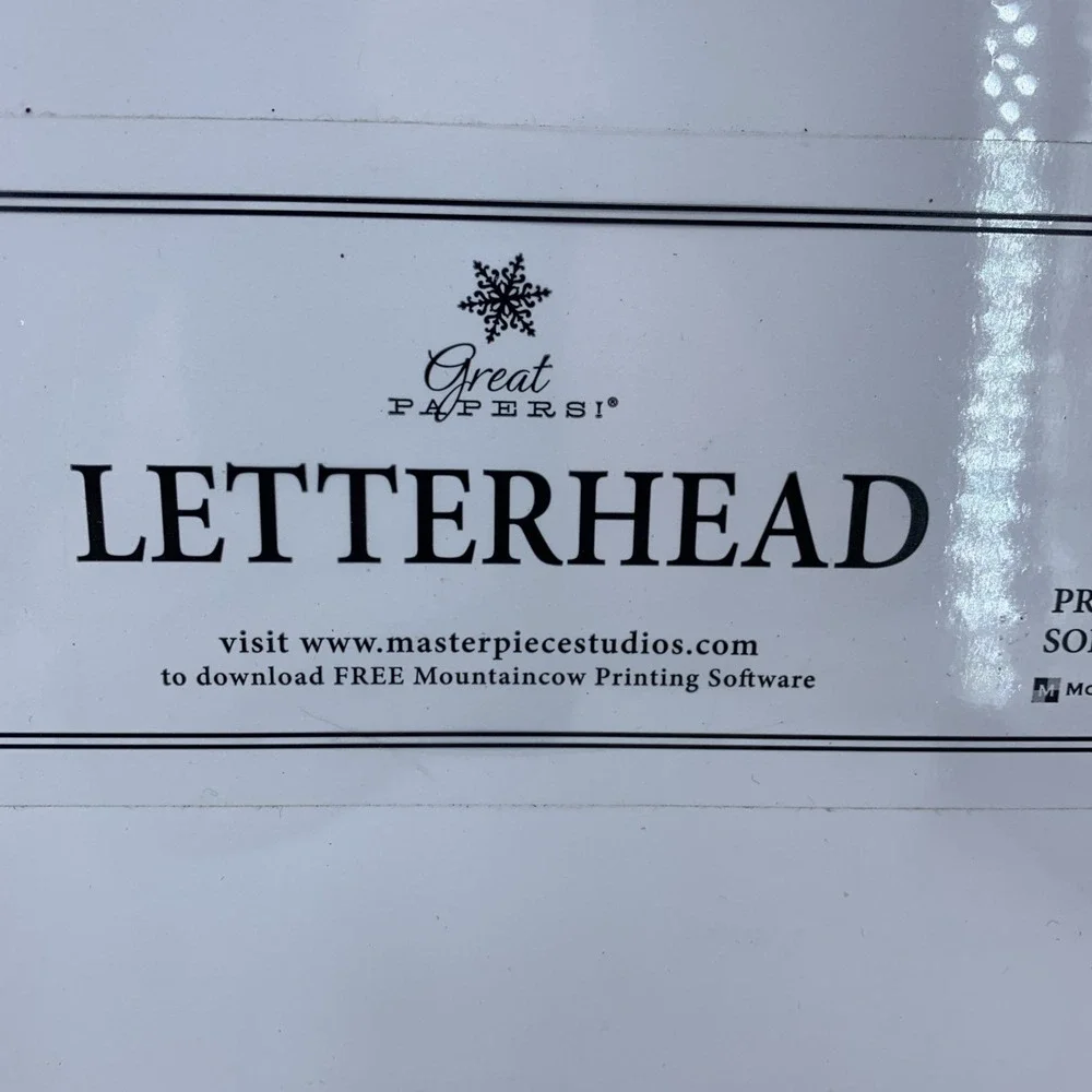 Y2K Great‎ Papers Christmas Holiday Christian Religious Letterhead Paper 100pcs